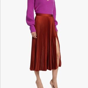 A.L.C. rust colored pleated skirt